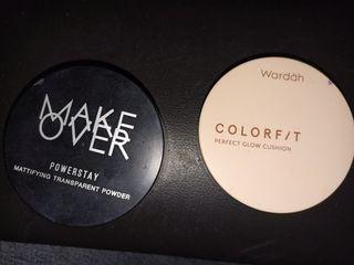 bedak tabur make over dan cushion wardah