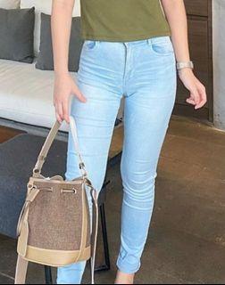 Bershka skinny denim pants high waist
