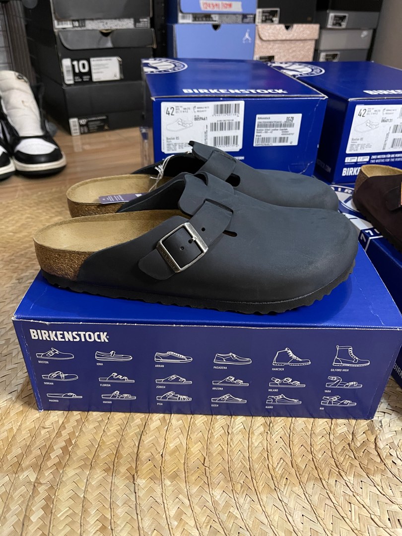 Birkenstock boston best sale oiled leather black