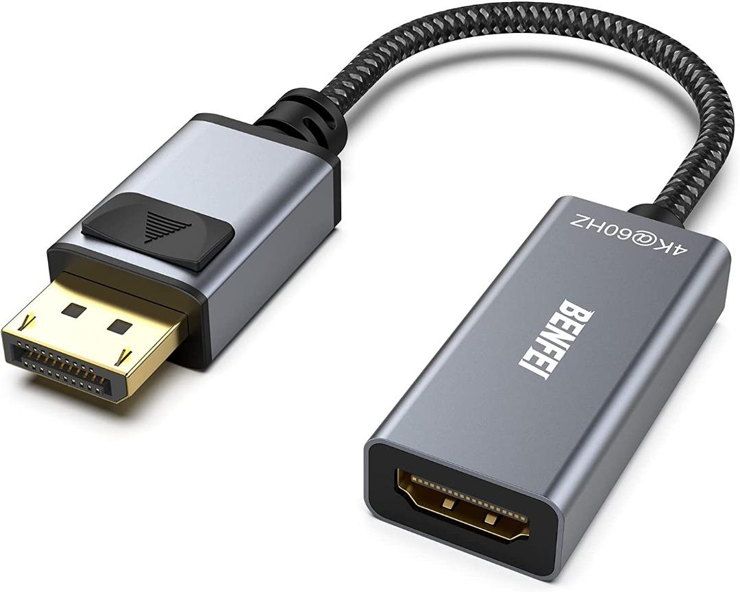 BENFEI 4K DisplayPort to HDMI Adapter, Uni-Directional DP 1.2 Computer to  HDMI 1.4 Screen Gold-Plated DP Display Port to HDMI Adapter (Male to  Female)
