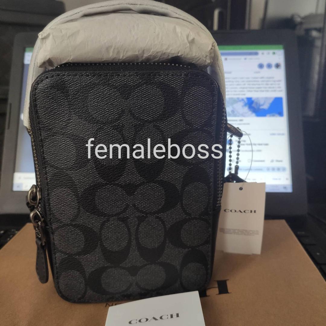 C3146 Coach Top Handle Crossbody In Signature Canvas, Men's Fashion