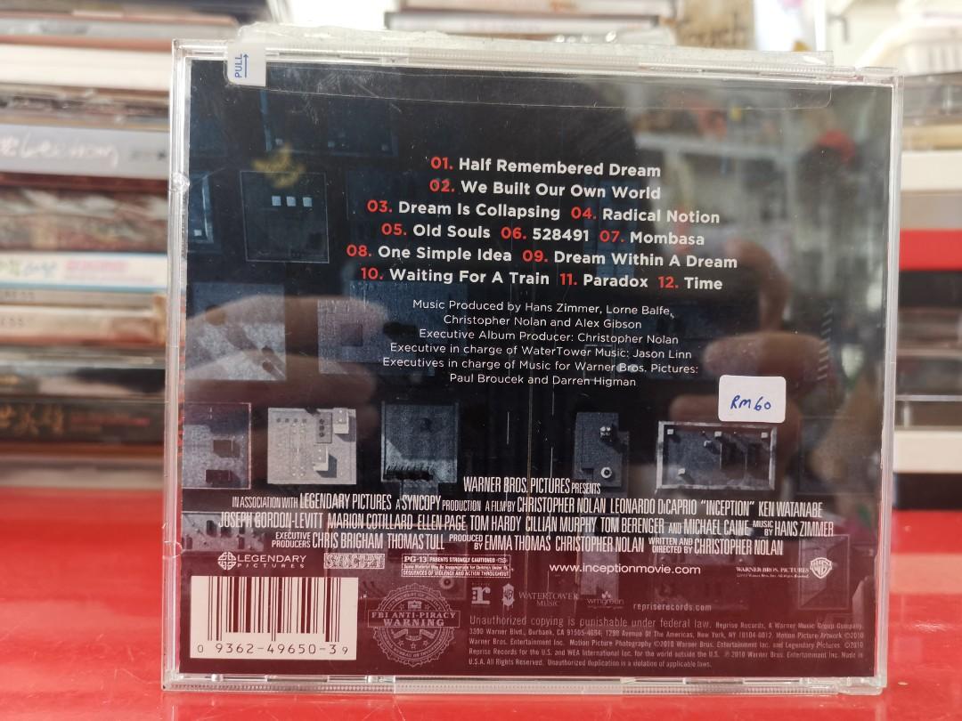 (CD) Music From The Motion Picture INCEPTION Music Composed By Hans