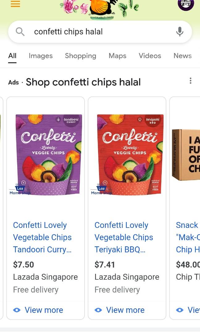 Confetti veggie chips tandoori curry 70g, Food & Drinks, Other Food