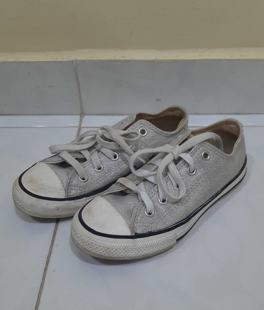 Childrens silver new arrivals converse