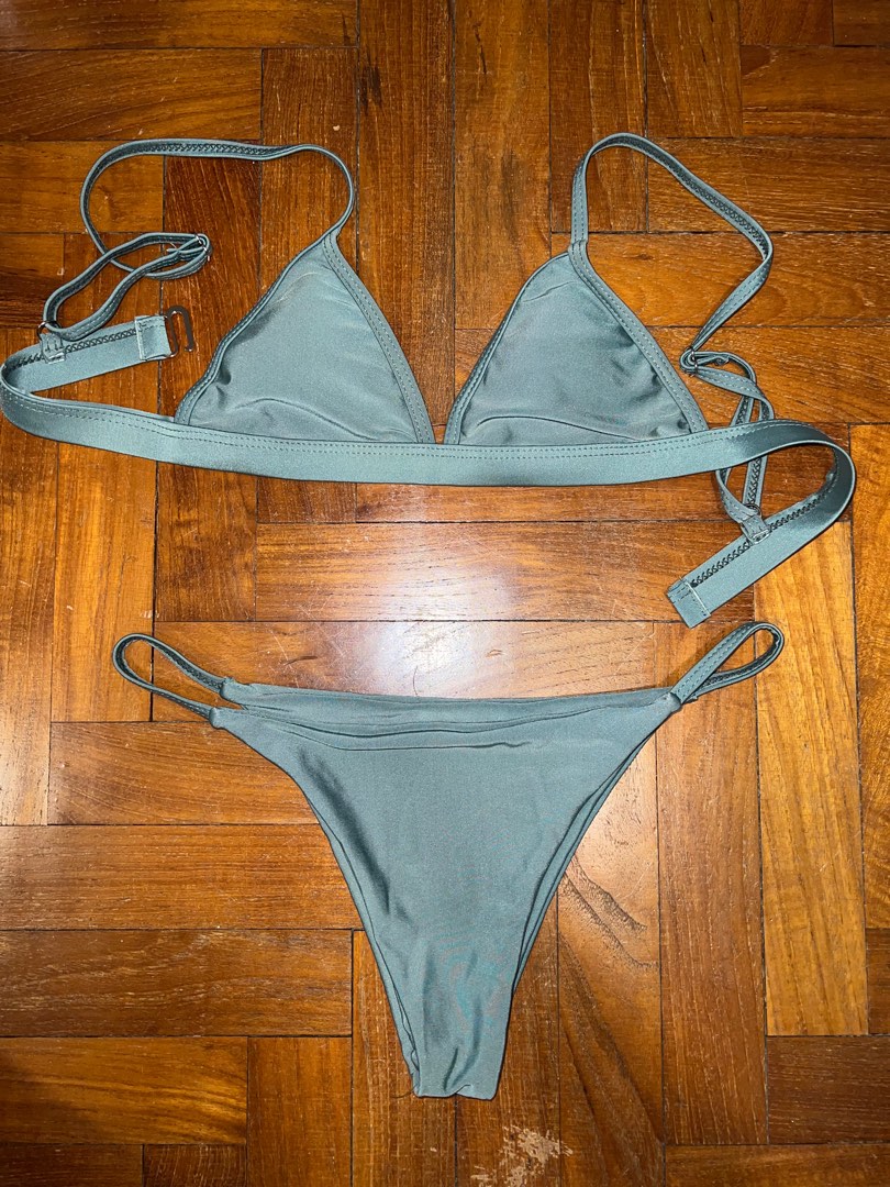 Dark/Sage Green Bikini set, Women's Fashion, Swimwear, Bikinis