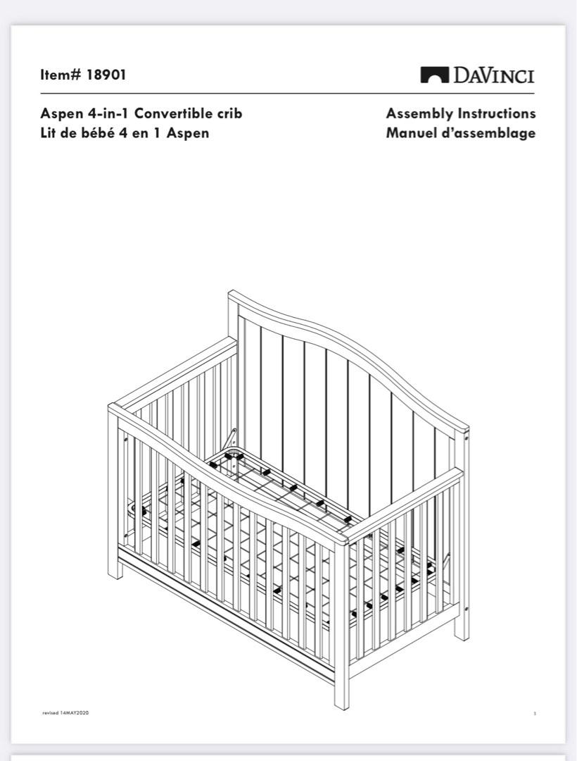 DaVinci Baby (Brand) Aspen 4in1 Convertible Crib ( Mattress NOT