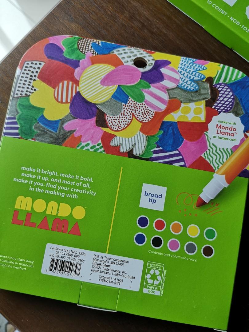 [Defect] Mondo Llama 10 Classic Markers, Hobbies & Toys, Stationery