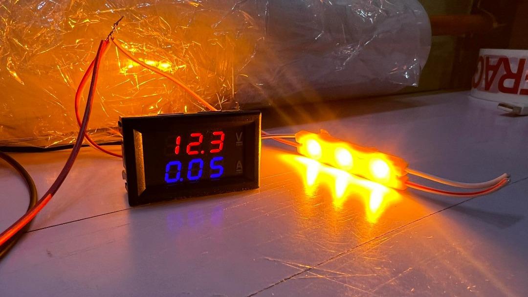 DIGITAL VOLTMETER AMMETER, 28inc DC 100V 10A BLUE + RED DUAL LED