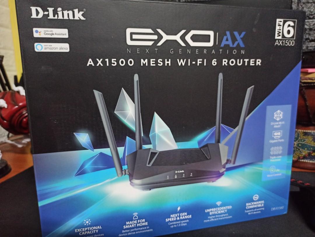 D-link Ax1500 mesh Wifi 6 router w/ FREE D-link 8 port switch ...