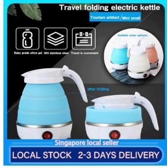 Electric Kettle Silicone Foldable Water Kettles Compression Leak