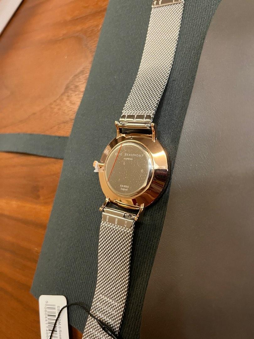 Elie beaumont outlet rose gold watch