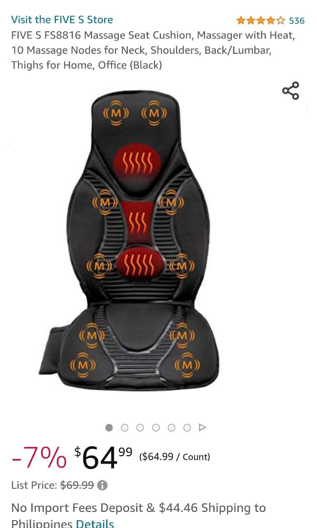 Five s massager seat cushion with heat deals