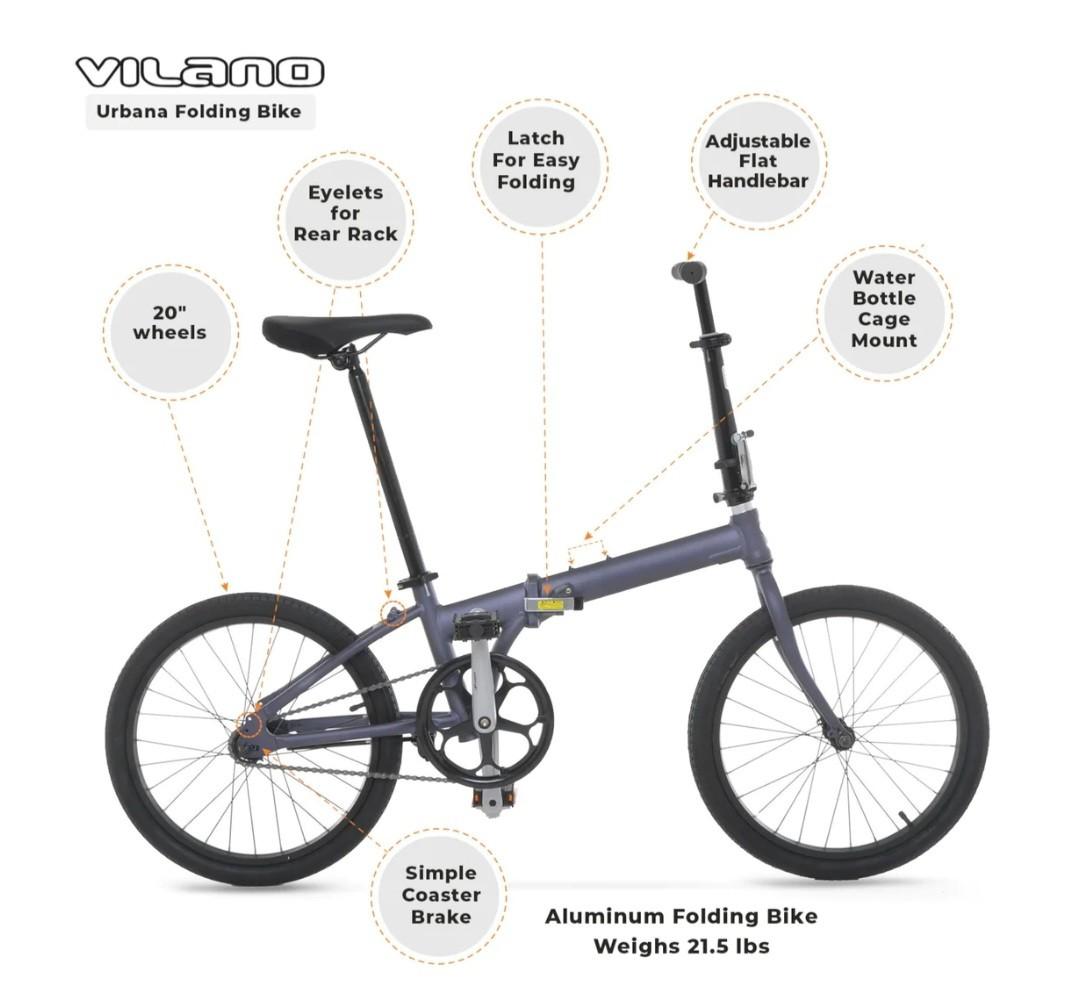 Vilano urbana single top speed folding bike stores