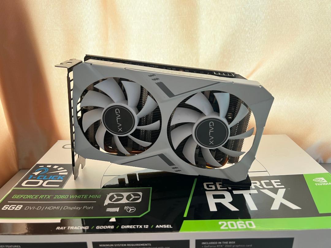 GALAX RTX 2060 WHITE MINI 6GB GDDR6, Computers & Tech, Parts