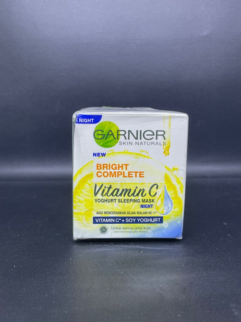 Garnier Bright Complete Vitamin C Yogurt Sleeping Mask, Kesehatan