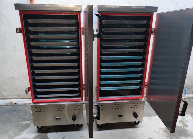 quy trình nấu cơm bằng tủ