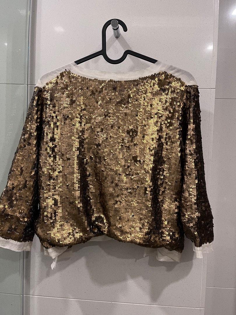 Gold shop sparkly cardigan