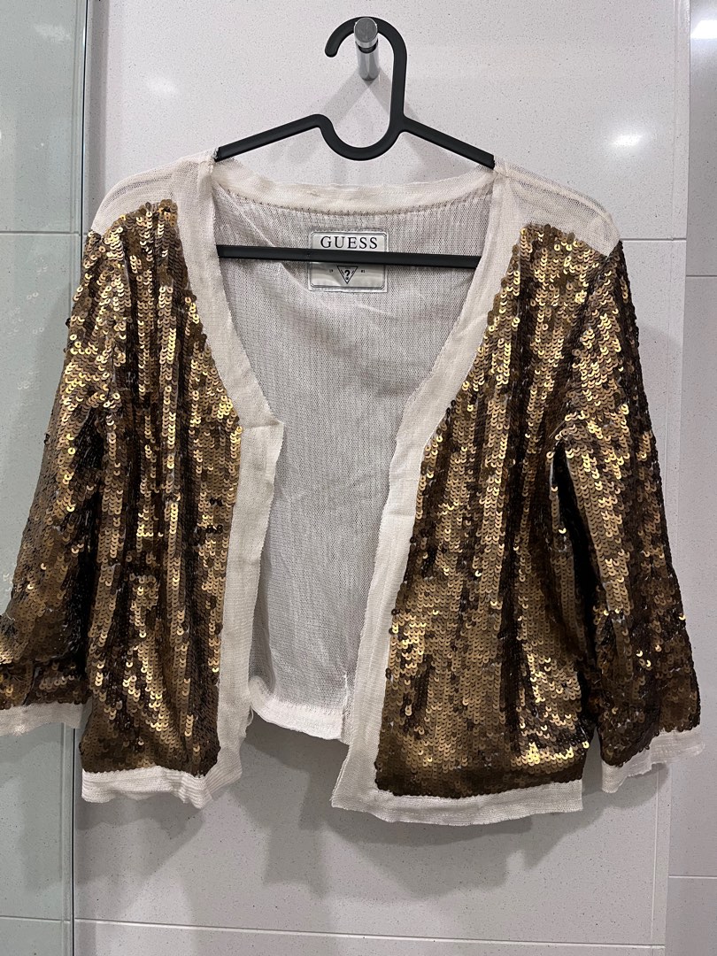 Gold shimmer cardigan online