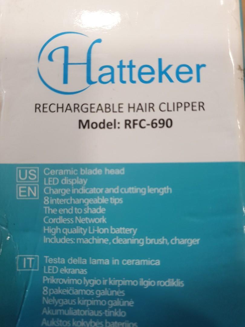Hatteker Rechargeable Hair clipper 3 in 1 lock in length settings