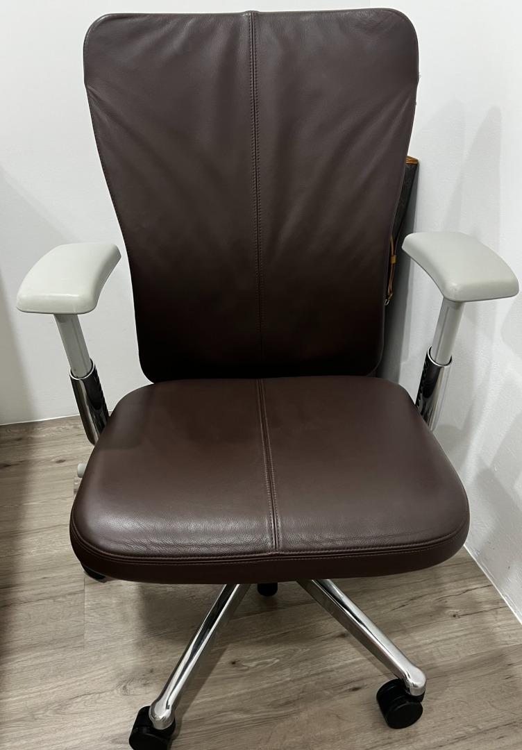 Haworth Zody Leather Ergonomic Office Chair, Furniture & Home Living
