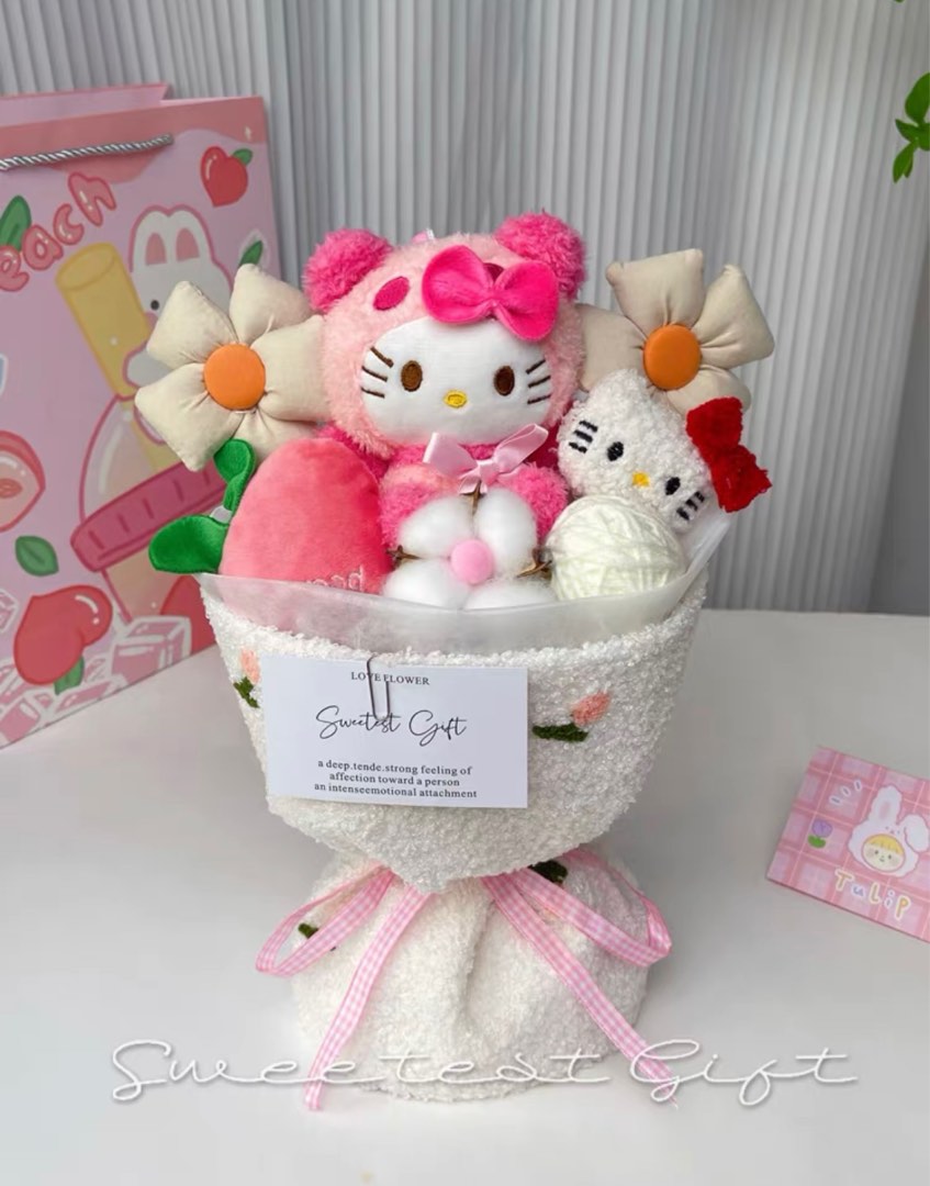 Hello Kitty Plush Soft Toy Bouquet, Hobbies & Toys, Stationery & Craft