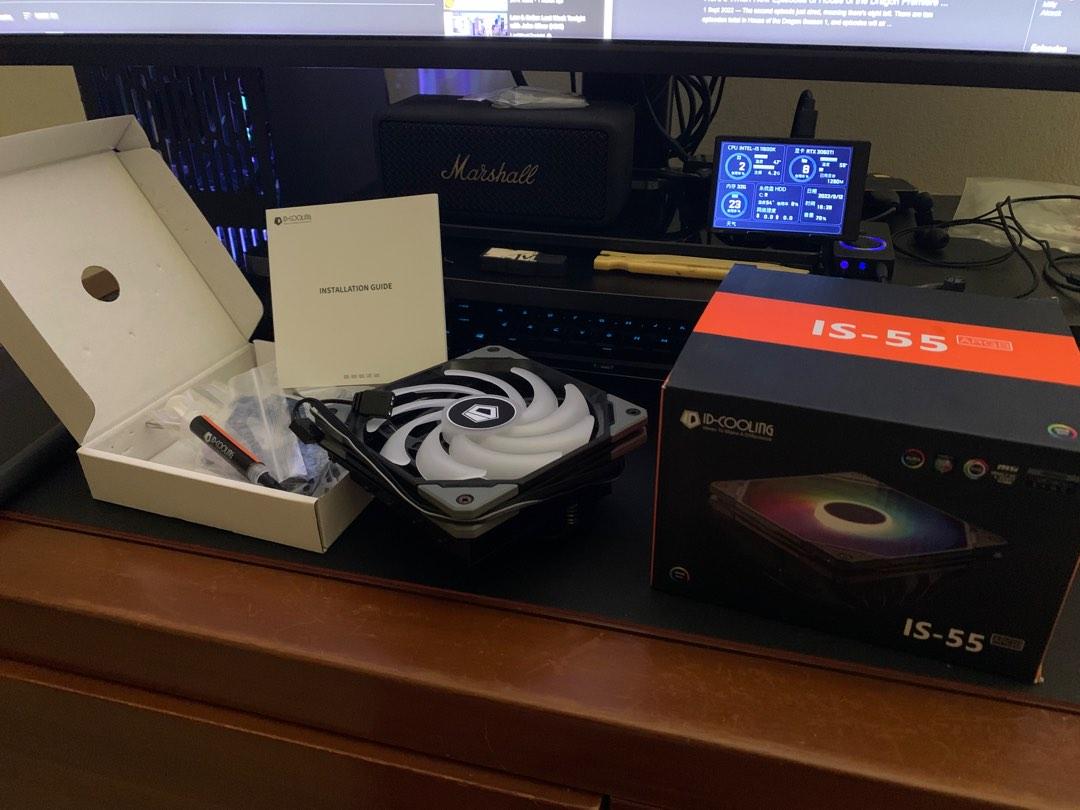 IDCooling IS55 ARGB CPU Cooler/Heatsink, 5x6mm Heatpipes, only 55mm