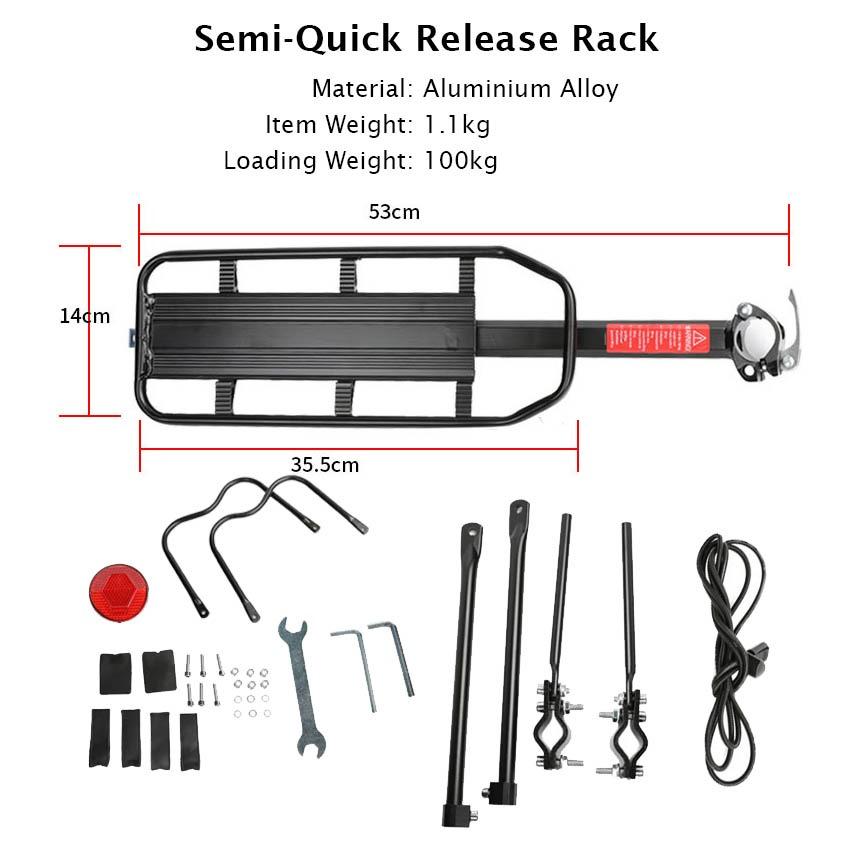 [iDS] Quick Release Bicycle Rack Bicycle Rear Rack for Grab delivery ...