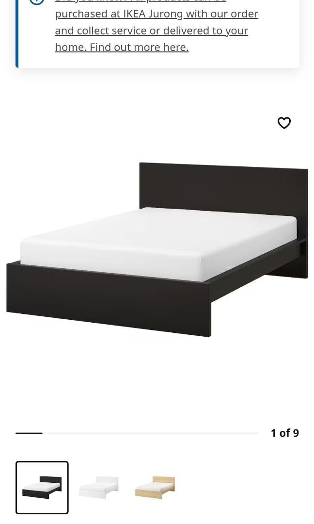 Ikea Malm Bed Frame, High, Black-Brown, Super Single 120X200 Cm, Furniture  & Home Living, Furniture, Bed Frames & Mattresses On Carousell