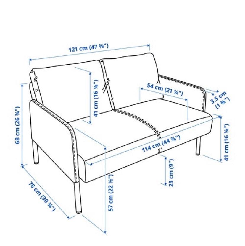 IKEA sofa 2seats, Furniture & Home Living, Furniture, Sofas on Carousell