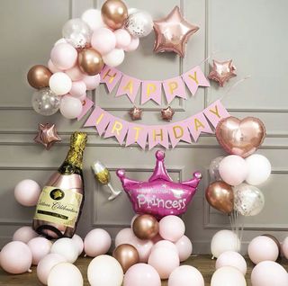 ballons anniversaire, Anniversaire déco Girly Glam Pink