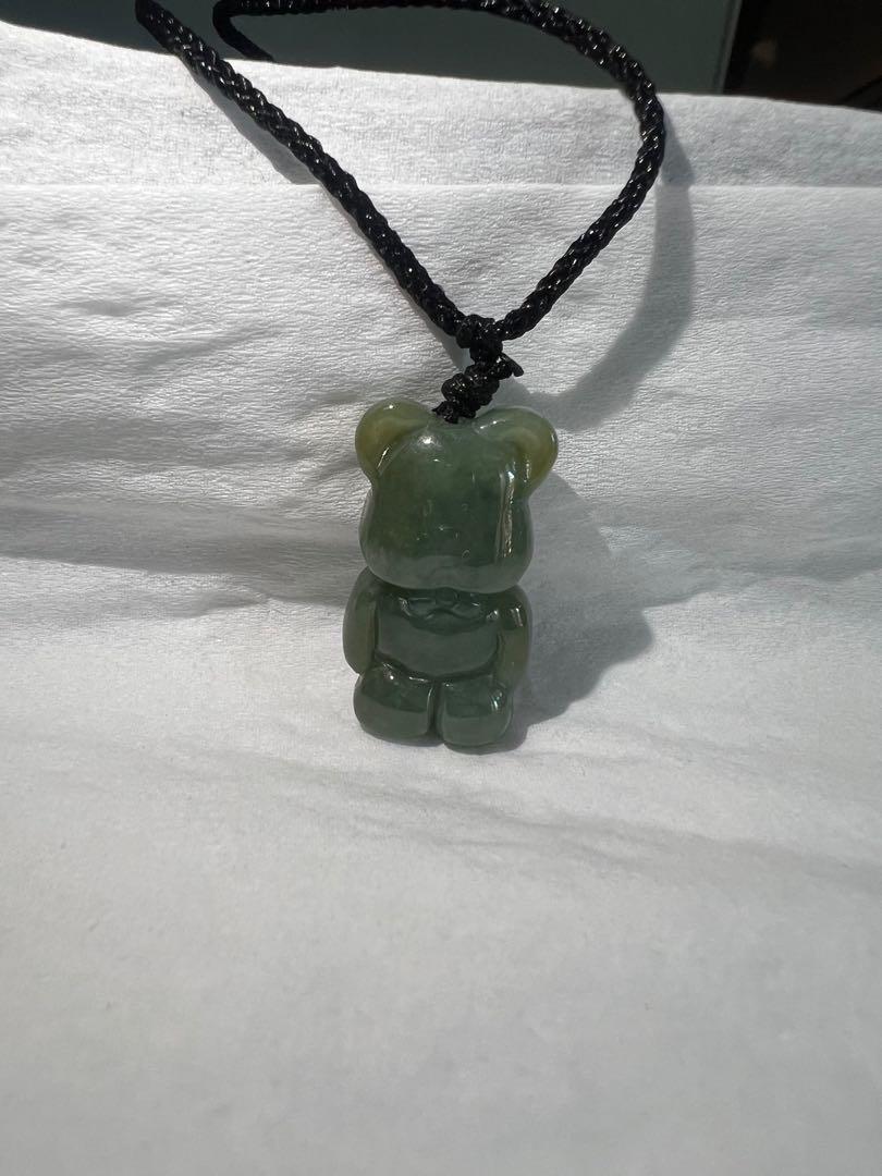 Jade bear necklace hotsell