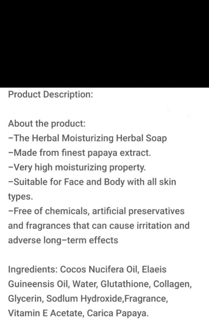 JAM Papaya Gluta Collagen Soap Thailand, Beauty & Personal Care, Bath