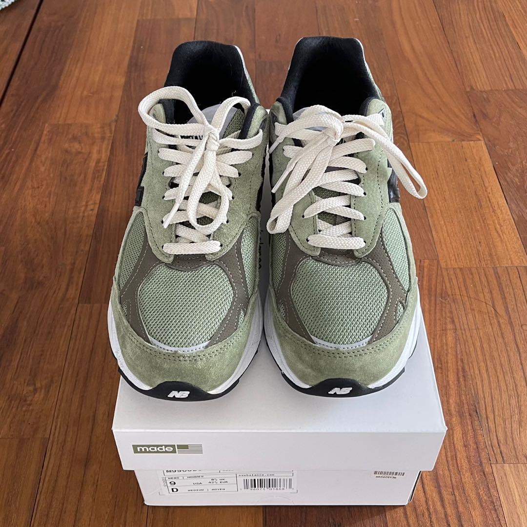 通販 人気 JJJJound New Balance 990V3 OLIVE 27.0cm - 靴