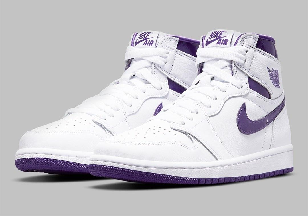 JORDAN 1 HIGH OG White Court Purple Size US8.5 UK 6 Men s