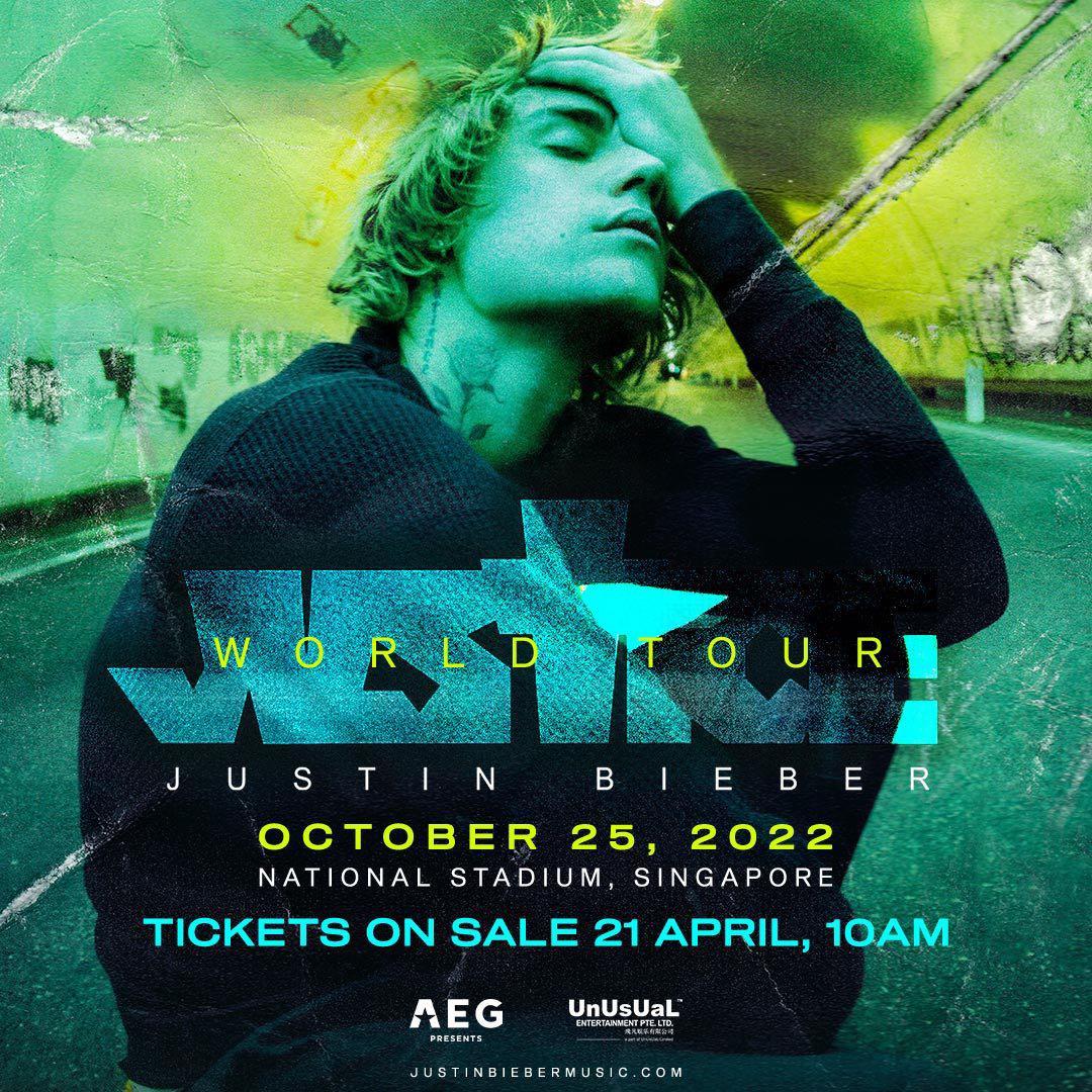 Justin Bieber World Tour SINGAPORE Cat 3 Tickets x 2, Tickets & Vouchers, Event Tickets on