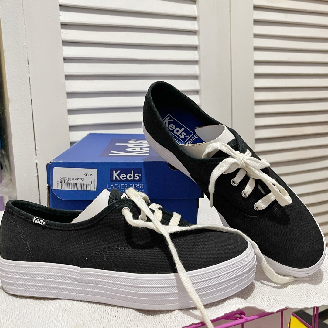 Keds triple decker black hot sale