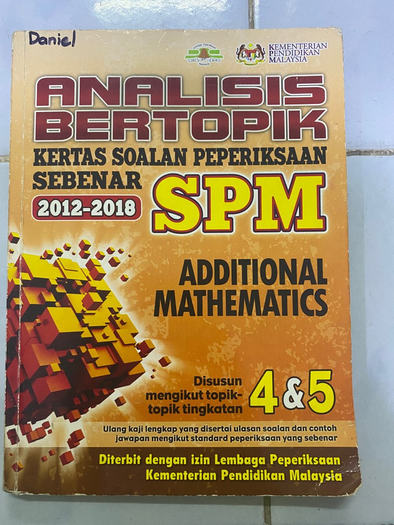 Kertas Soalan SPM Add Math, Hobbies & Toys, Books & Magazines