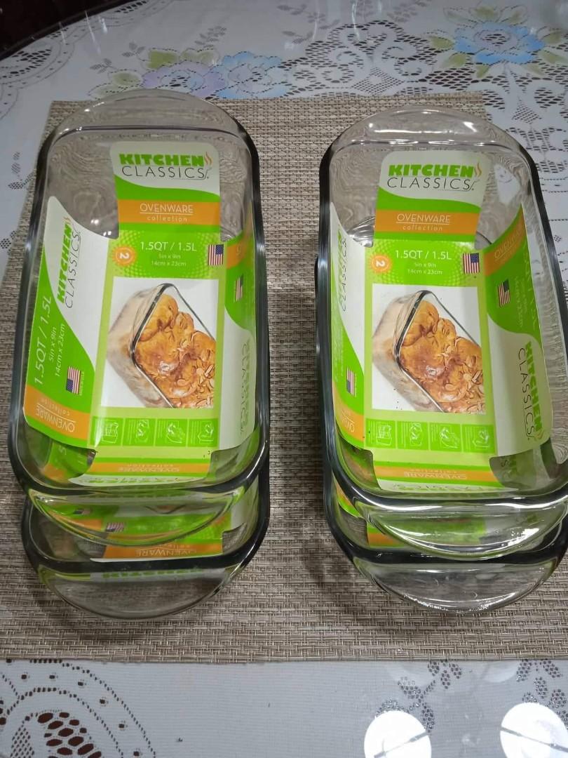 Kitchen Classics Ovenware (Category: Bakeware) located in Taytay. Submitted by janceb (Listing ID 1184453046, Image 2). Description: Kitchen Classics ovenware loaf pan Price : 200.00 per piece 800.00 (4pieces) size: 5x9in rfs: de-cluttering location:Taytay Rizal shipping fee to be shouldered by the buyer.