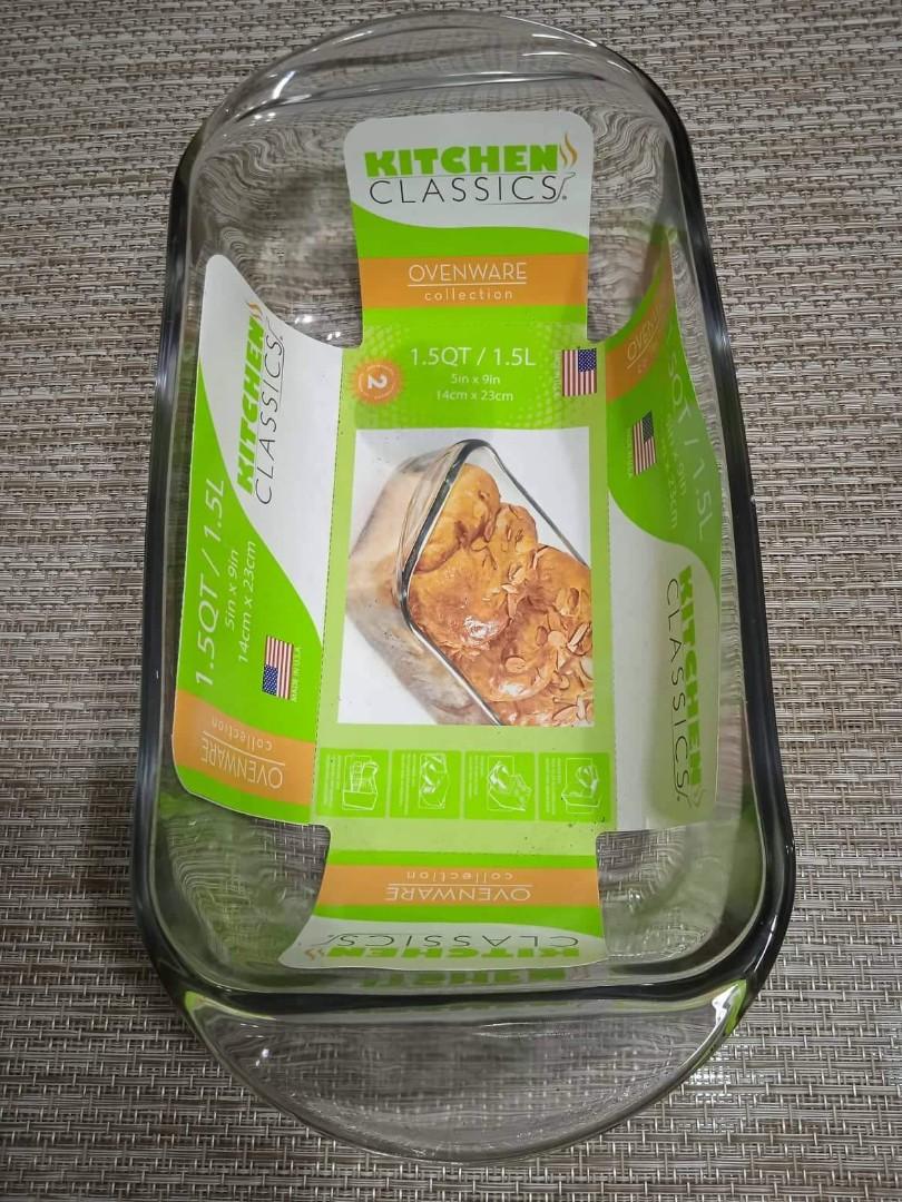 Kitchen Classics Ovenware (Category: Bakeware) located in Taytay. Submitted by janceb (Listing ID 1184453046, Image 1). Description: Kitchen Classics ovenware loaf pan Price : 200.00 per piece 800.00 (4pieces) size: 5x9in rfs: de-cluttering location:Taytay Rizal shipping fee to be shouldered by the buyer.