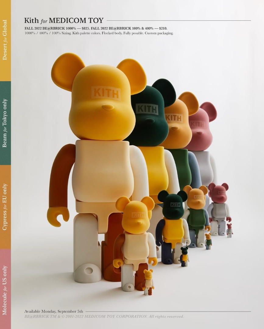 Kith for MEDICOM TOY BE@RBRICK cypress