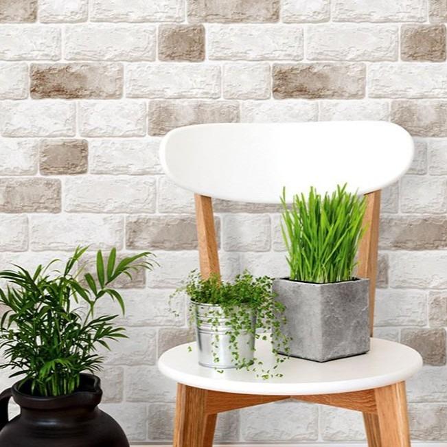 KOREAN Brick Stone design wallpaper / Available in SG/SelfAdhesive