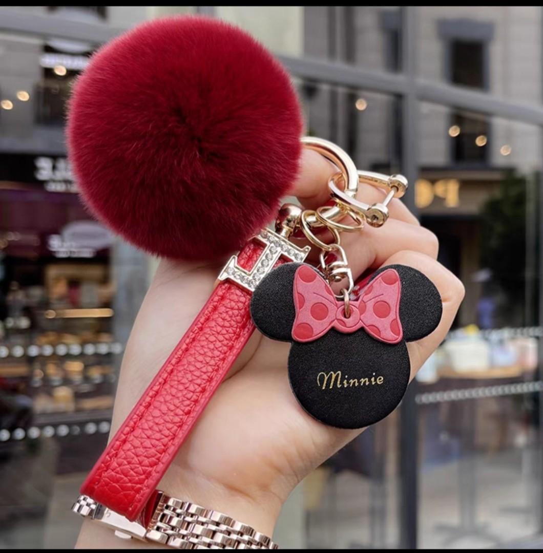 Korean cute Furry keychain and handbag chain