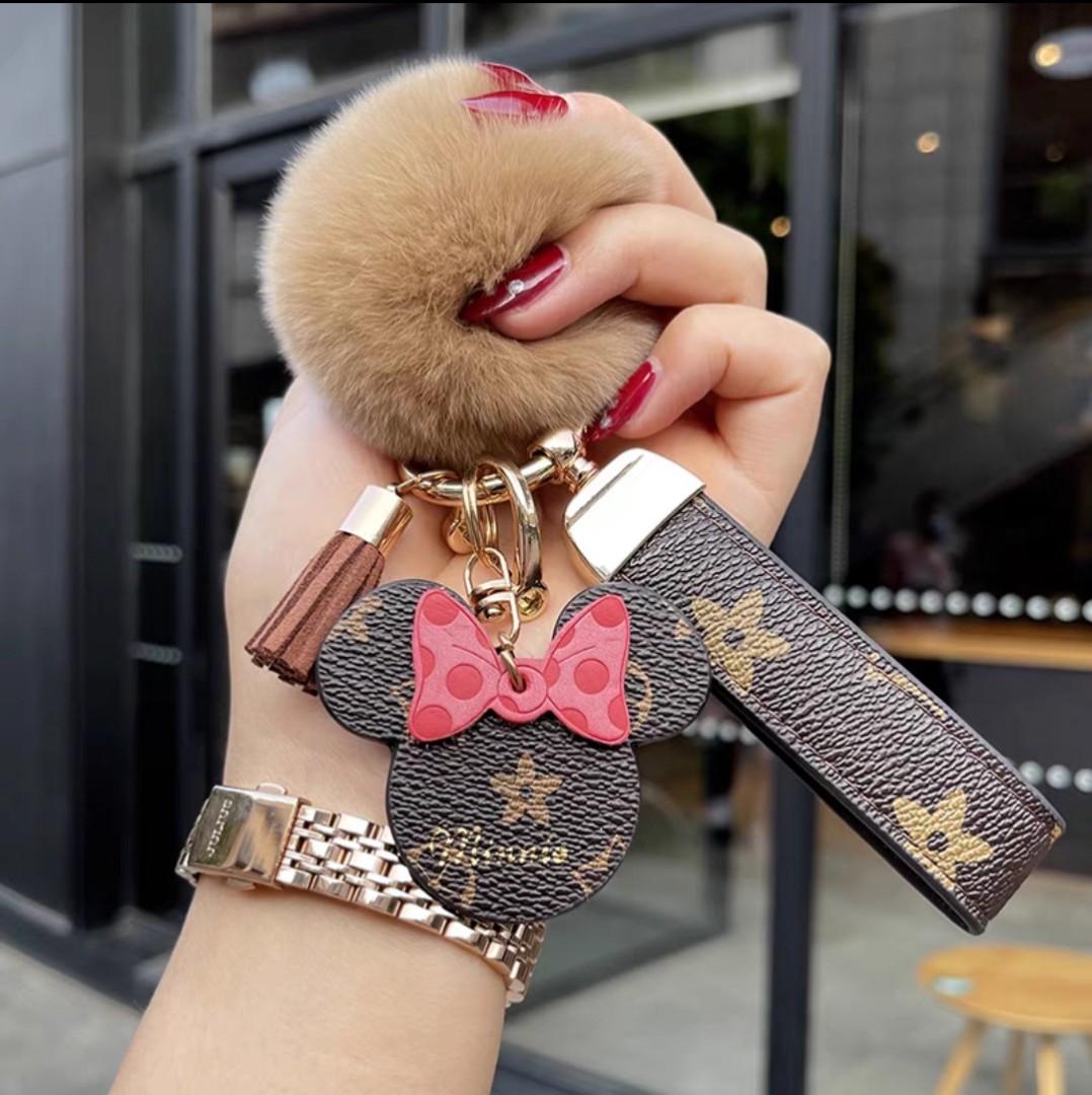 Louis Vuitton Fur Keychain Louis Vuitton Pom Pom Keychain Auth