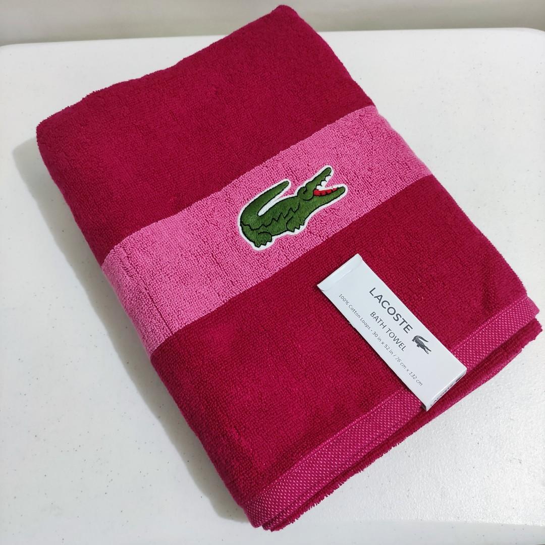 Lacoste Bath Towels BNEW, Furniture & Home Living, Bedding & Towels on  Carousell