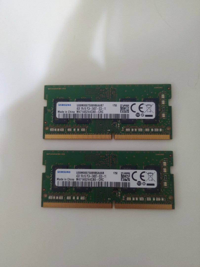 Laptop Ddr4 ram 4gb (total 8gb ddr4 ram), Computers & Tech, Parts ...