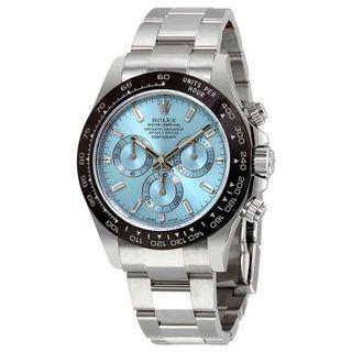 Looking to trade for a rolex daytona 116506a platinum ice blue baguatte dial