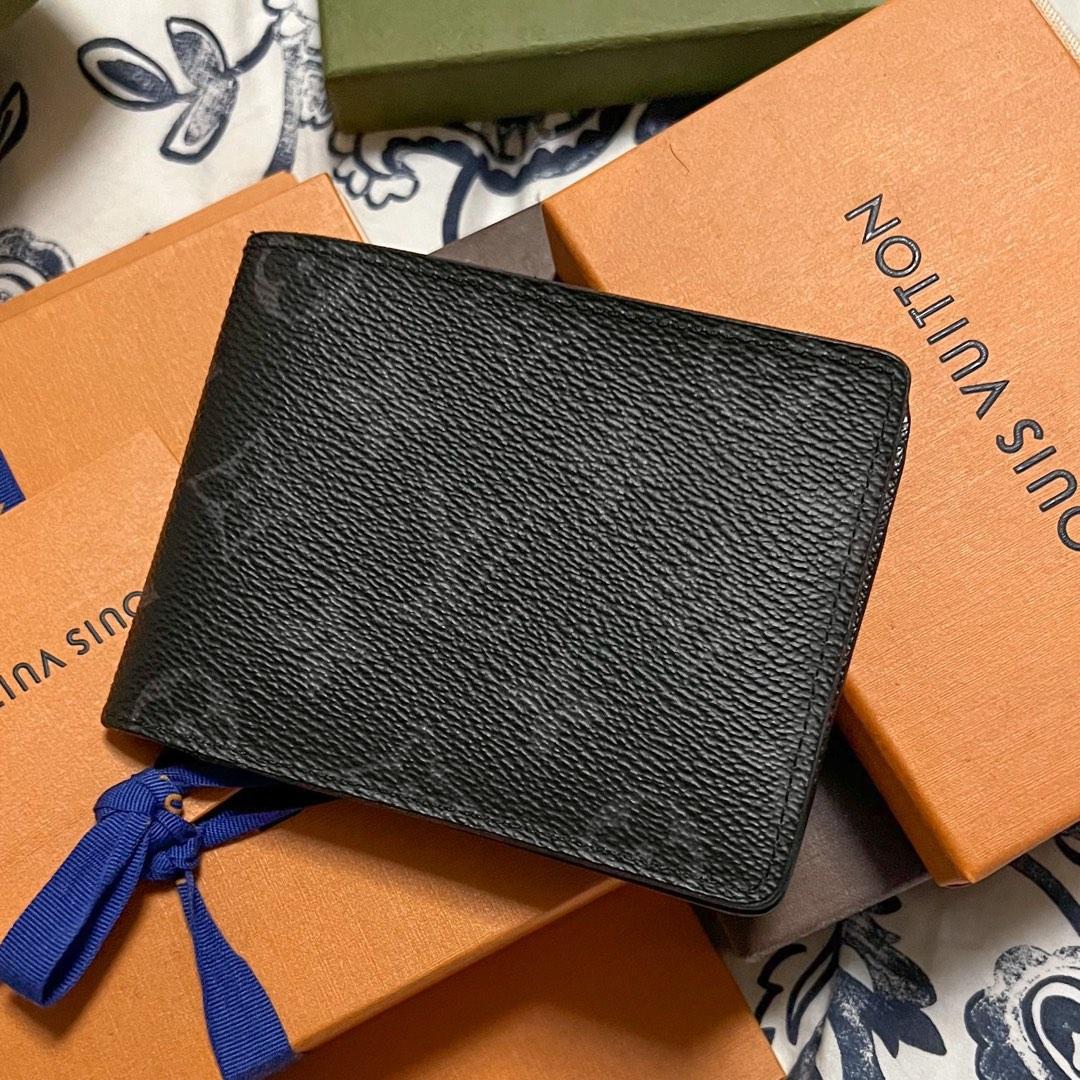 Louis Vuitton Monogram Eclipse Bifold Wallet Marco M62545 Men'