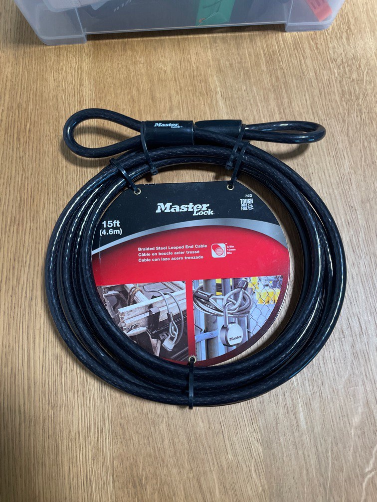 Urban 450P Bicycle Lock Cable Braided Steel ø0.3in, 3.2ft Long