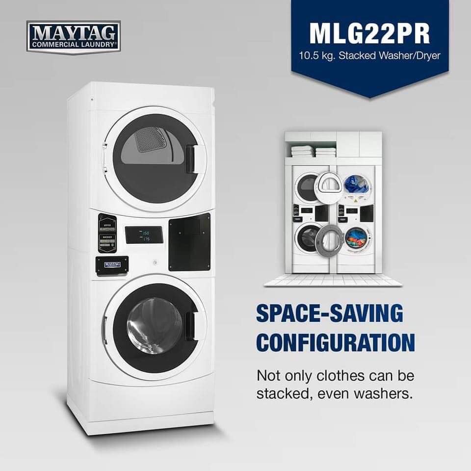 MAYTAG STACKED WASHER AND DRYER MLG22, TV & Home Appliances, Washing