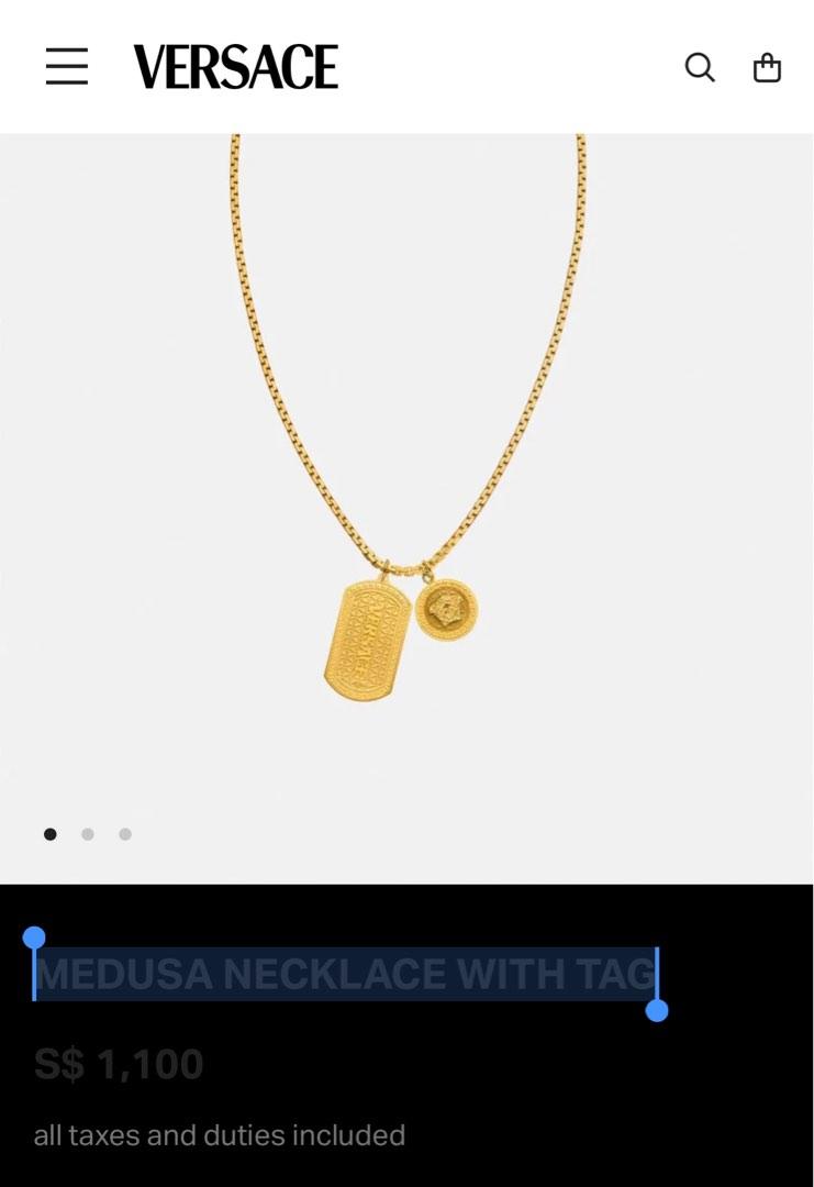 Medusa necklace with tag online